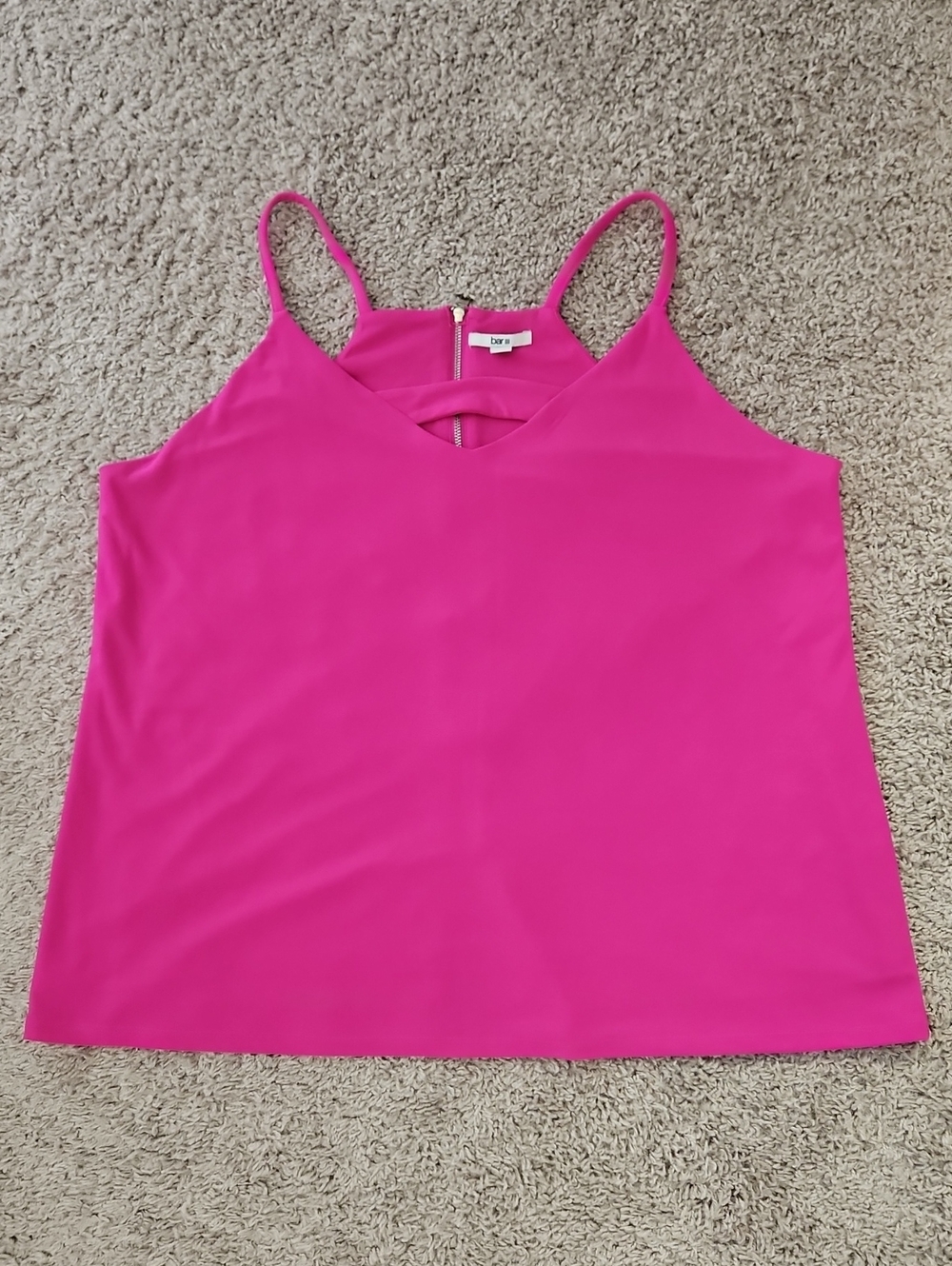 Bar III Hot Pink Spaghetti Strap Going Out Top